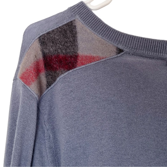 Burberry Brit V-Neck Pullover Sweater Blue XL - Picture 6 of 8